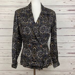 Vintage Nordstrom Silk Double Button Jacket Sz 6